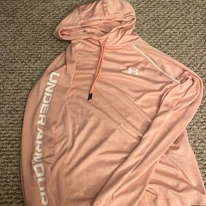 light weight under armor light pink hoodie